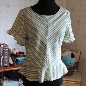 Monteau Peplum Blouse, Small